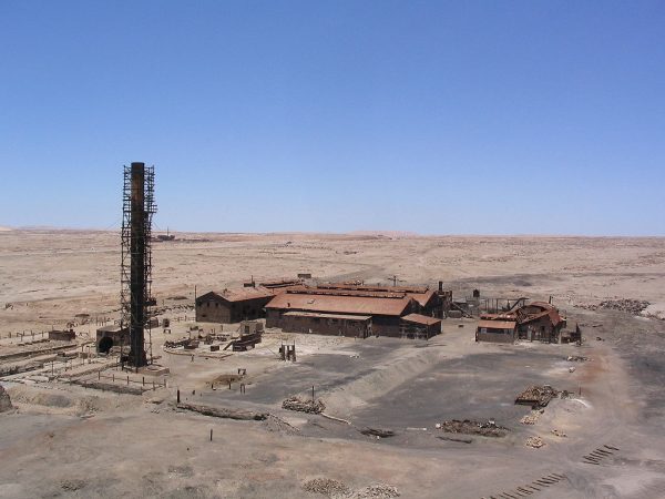Abandoned mining towns can be found throughout the Atacama Desert.