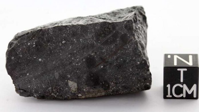 The NWA 7533 zircon-rich meteorite containing fragments of the ancient crust of Mars.