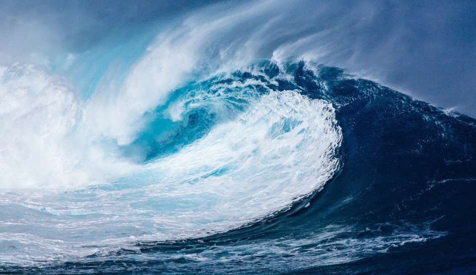 A huge ocean wave.
