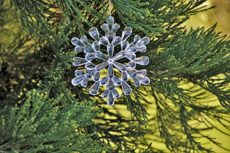 A Christmas tree ornament.