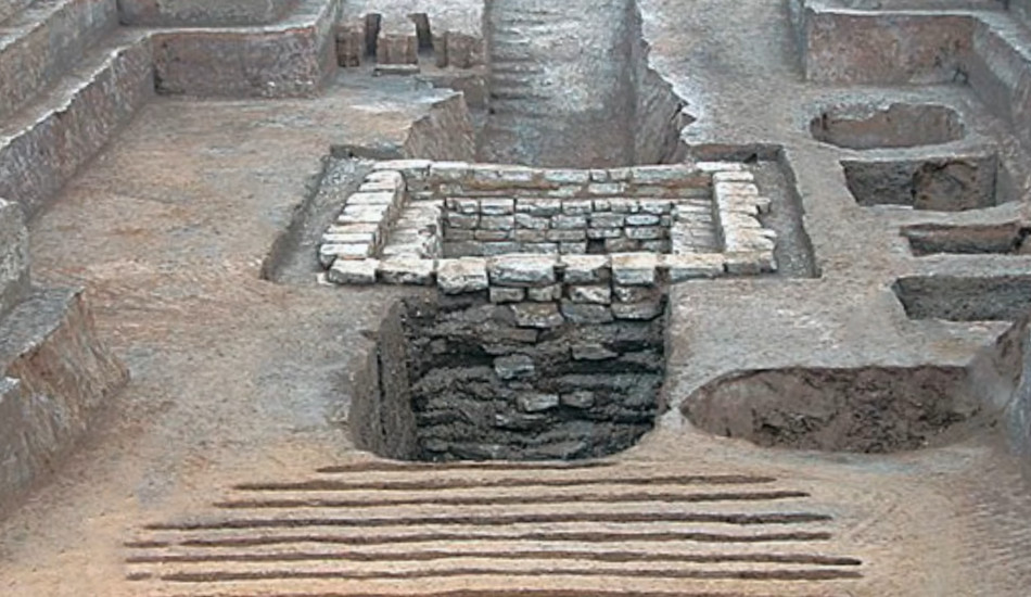 Archeological dig site in China.
