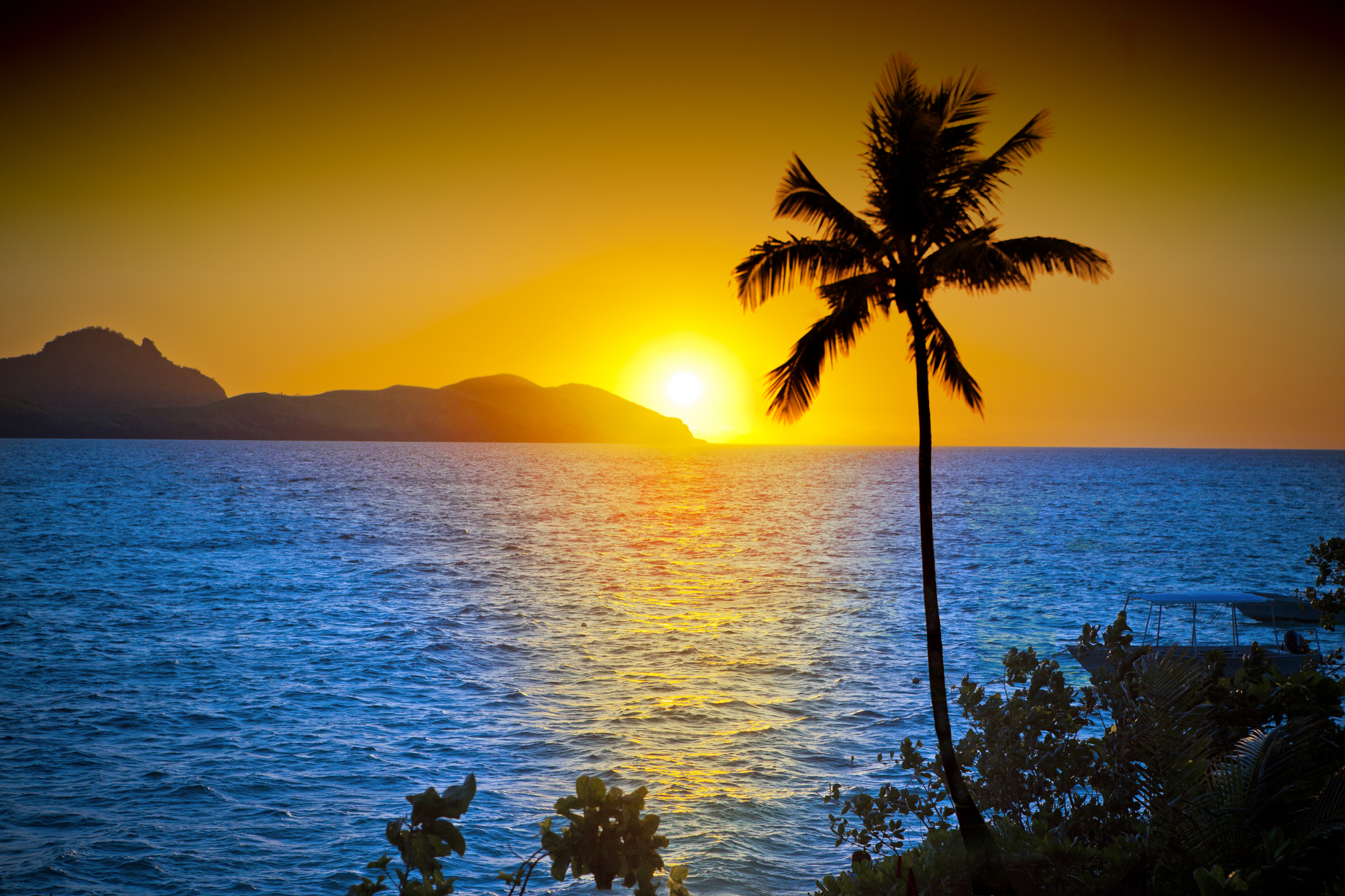 A tropical sunset