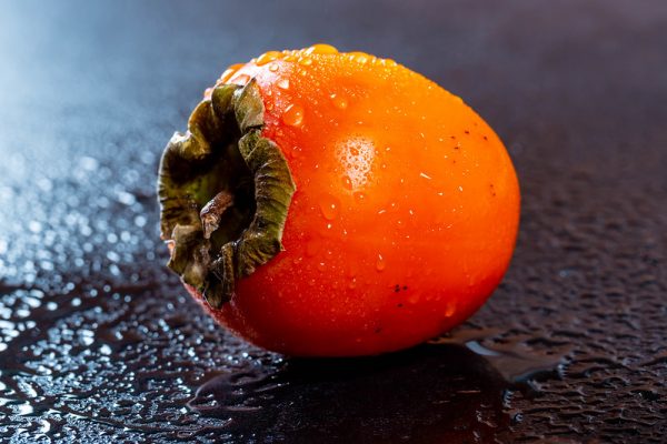 Exotic fruits like the persimmon are delicious.