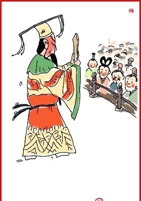 chinese new year day 9 illustration visiting the opera