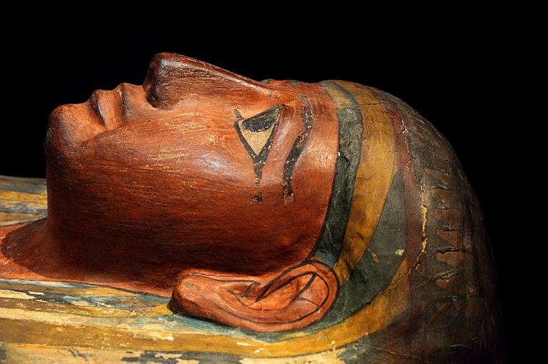 An Eqyption sarcophagus.
