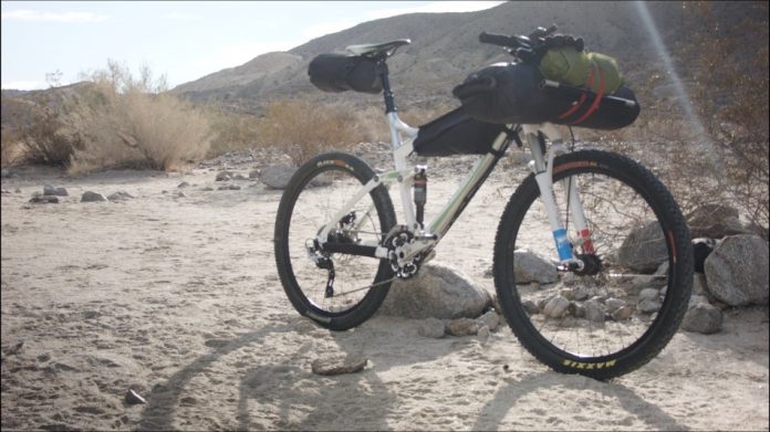 bike packed lightly with bags