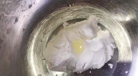 glutinous rice flour in silver bowl