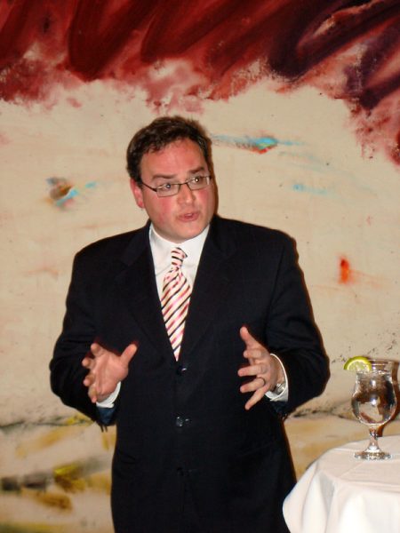 Rebel Media owner Ezra Levant in a 2008 photo from the Behind The Spin Speaker Series: at Centini Restaurant & Lounge in Calgary. Levant won a battle in the fight against cancel culture after owner of Historic Princess Theatres, Mike Brar, settled a breach of contract lawsuit over the cancellation of a 2019 book signing event for Levan’t book The Libranos