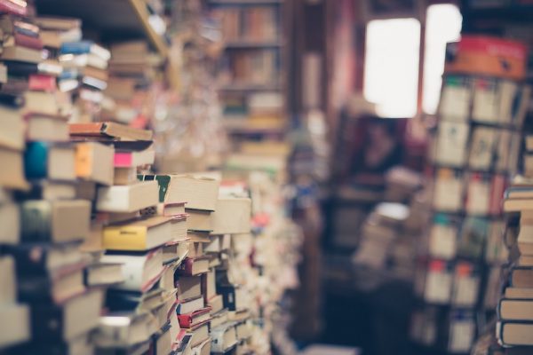 On their daily rounds, workers have collected scores of books for their library.