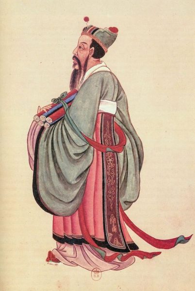 18th century portrait painting of chinese philosopher confucius