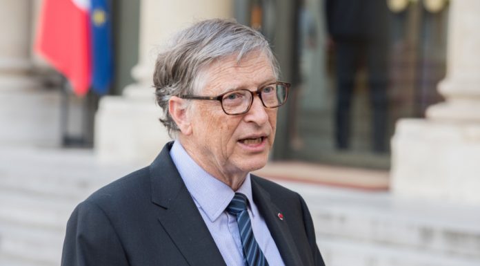 Bill Gates at the Elysee Palace in France.