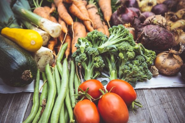 a mix of vegetables from a market