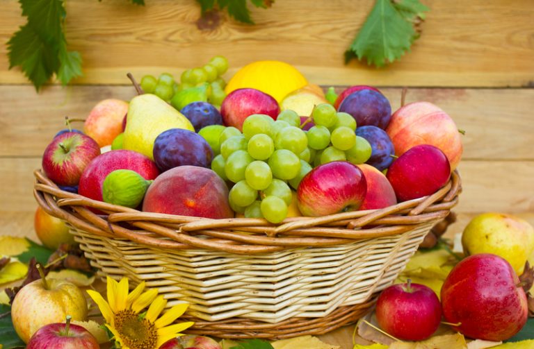 A basket of fruit.