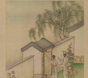 Hanging medicinal herbs on the door to ward of evil spirits