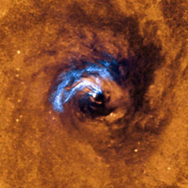 The image shows the process of nuclear feeding of black holes.