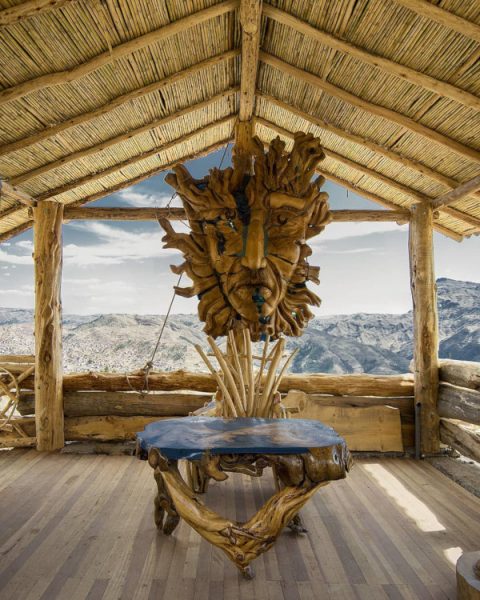 There are also small wooden sculptures of Incan gods found in an outdoor pavilion at Apukunaq Tianan, Cusco, Peru.