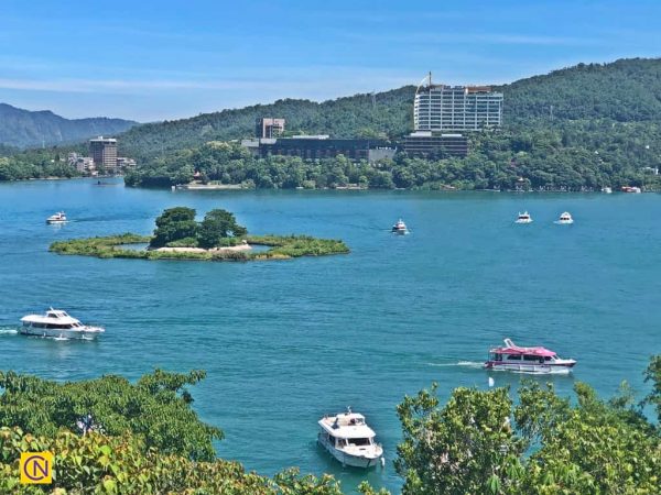 One of the best ways to tour Sun Moon Lake is by boat.