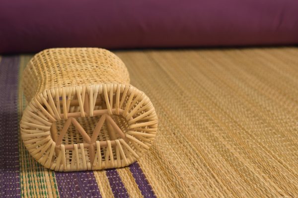 Bamboo weave pillow.
