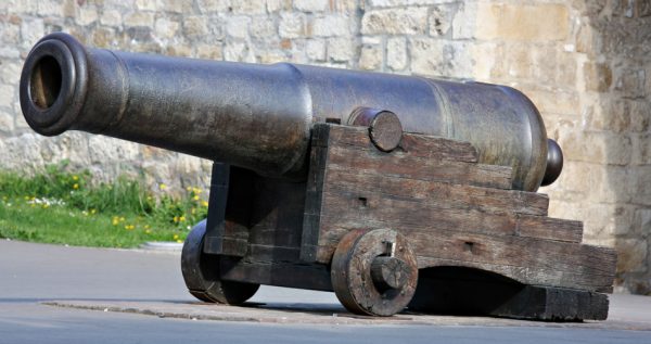 Old canon at a fortress.