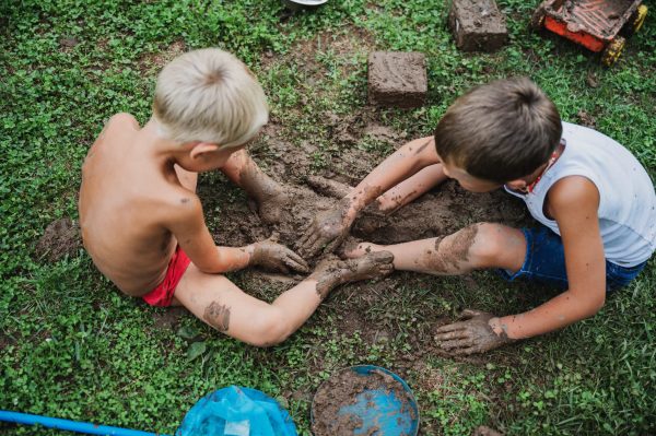 Letting your kids have fun playing in muddy puddles helps them build a strong immune system.