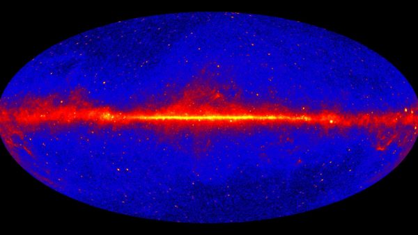 A detailed view of the gamma rays in the sky.
