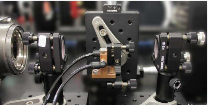 Diamond laser setup by Dr. Robert Williams.