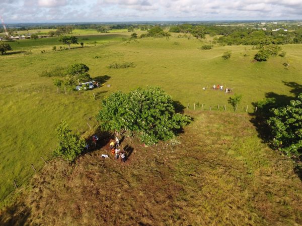 Excavation efforts at one of the nearly 500 uncovered ancient ceremonial sites, La Carmelita.