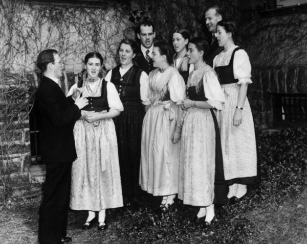 Promotional photo of the Trapp Family Singers. The family was preparing to give a concert in the Boston area in 1941.