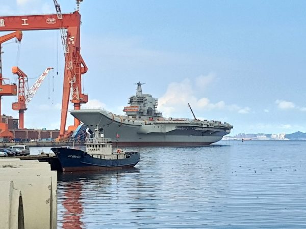 China’s Shandong Type 002 aircraft carrier in 2017.