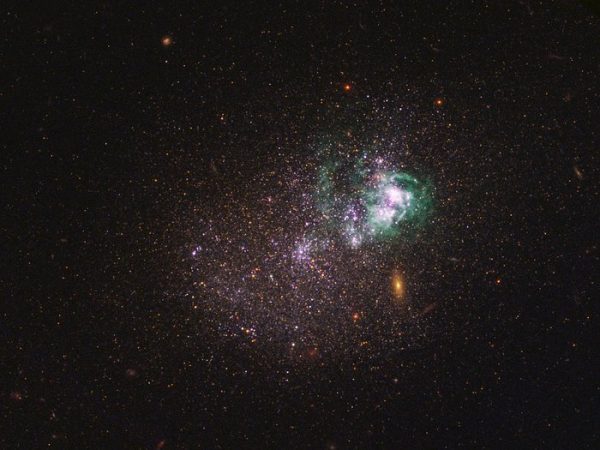 Pisces VII/Tri III is a newly discovered dwarf galaxy. Above is the dwarf galaxy UGCA 281.