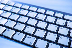 A computer keyboard.