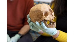 An ancient skull.