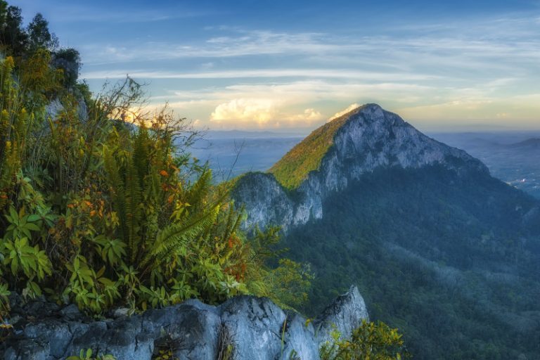 Amazing view of mountain summit in Mount Baling, Kedah, Malaysia.