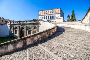 The Villa Farnese or Palazzo Farnese.