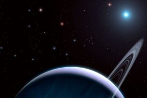 Massive star with Jupiter-like planet.