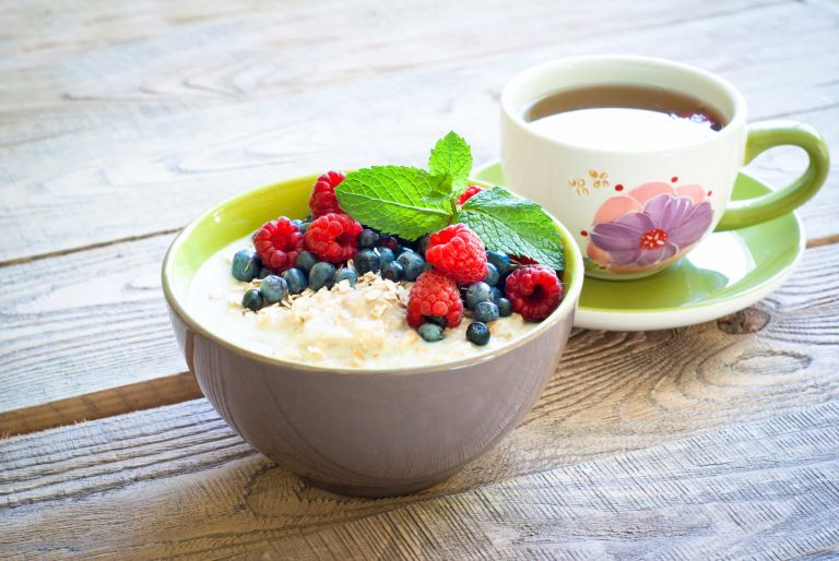 Anything from yogurt and fruit to hard-boiled eggs and toast can go a long way to boost your day.