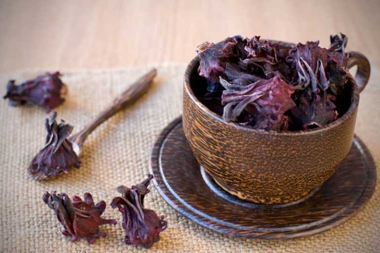 When dried hibiscus is combined with dried roses, they make a lovely and delicious flower tea.