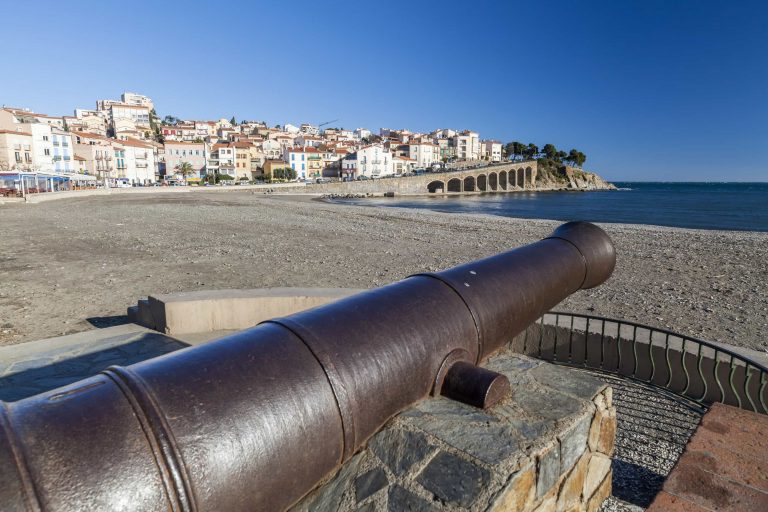 The maritime village of Banyuls-sur-mer, Cote Vermeille in Occitanie, France.