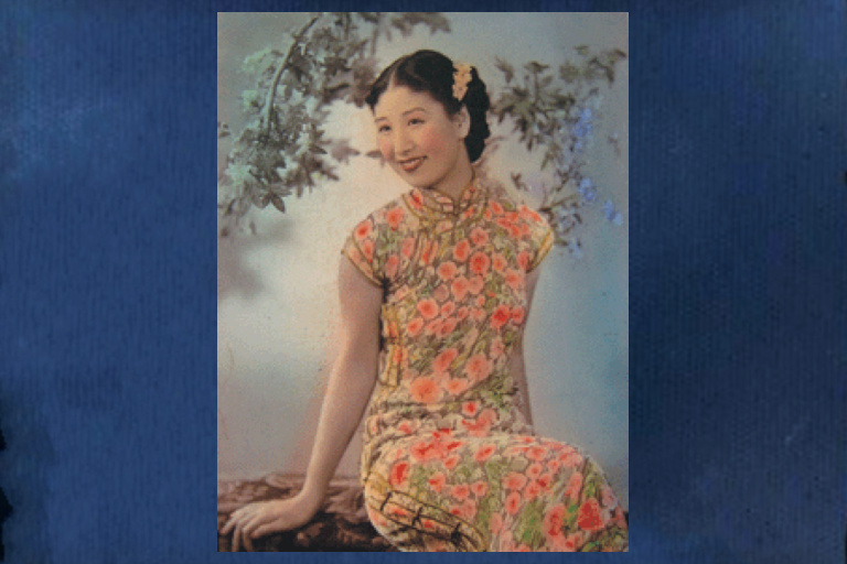 Zheng Pingru, Chinese socialite and spy, posing for a photo.