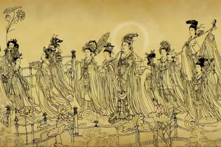 A portion of Wu Daozi's famous work, the Scroll of 87 Immortals.