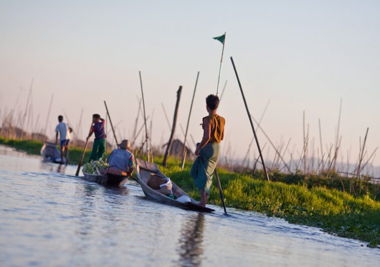 Similar historic raised field systems as to the Aztecs can be found in parts of Asia, such as this floating field in Myanmar.