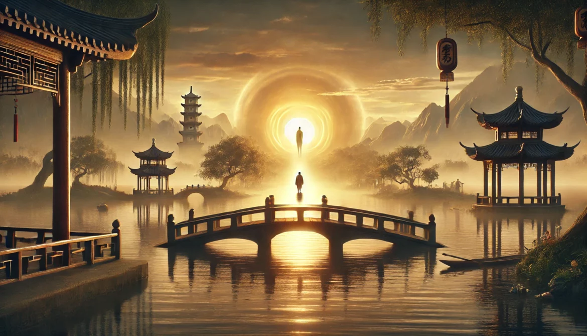 Symbolic representation of karma and redemption.