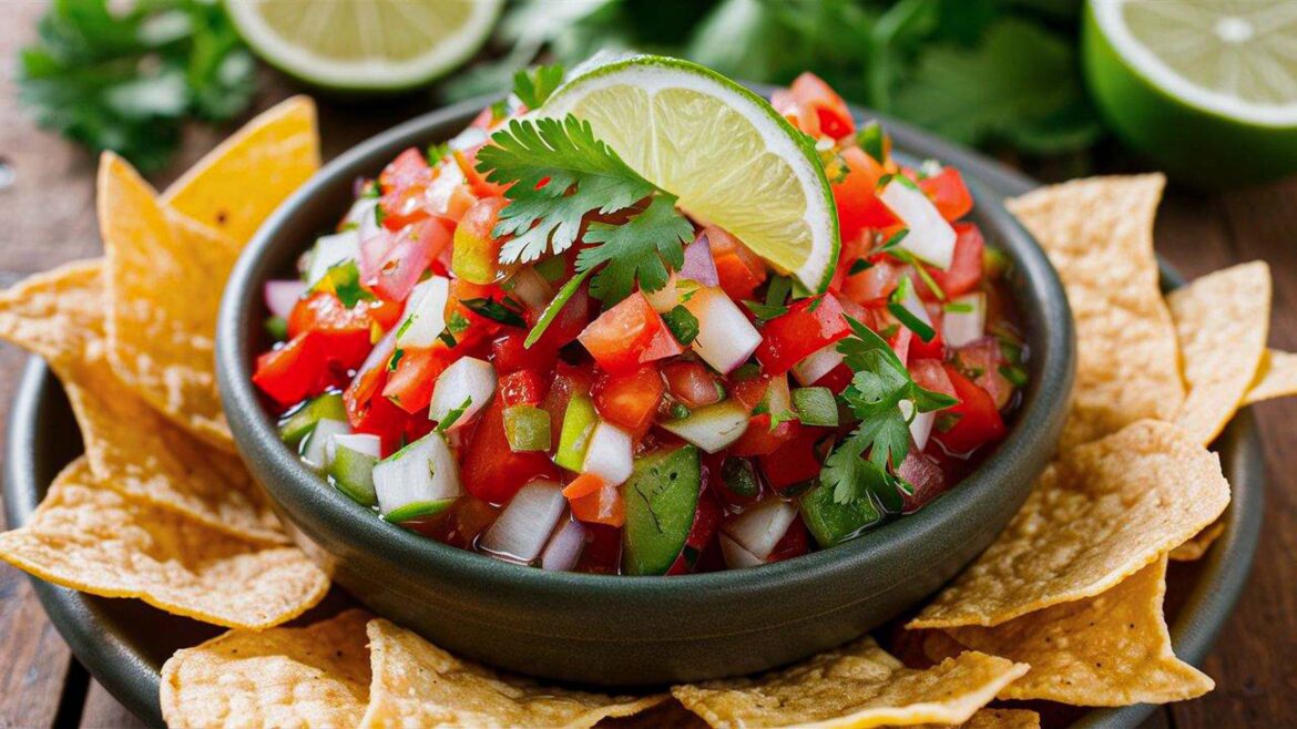 A bowl of pico de gallo.