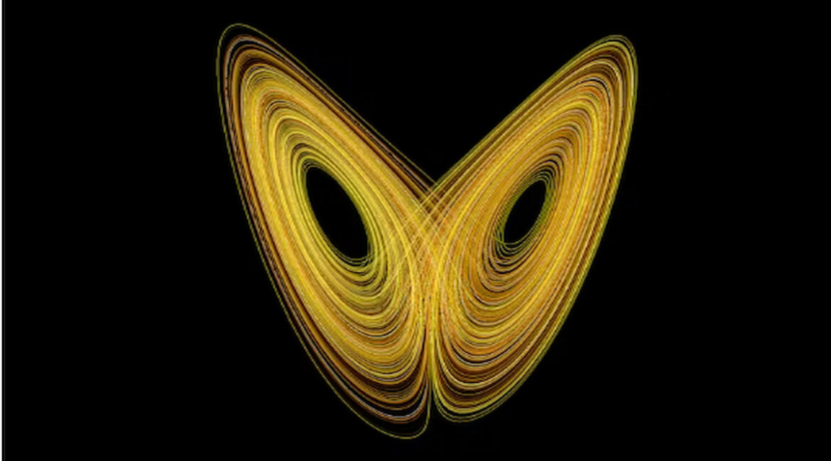 Lorenz's butterfly-like effect.