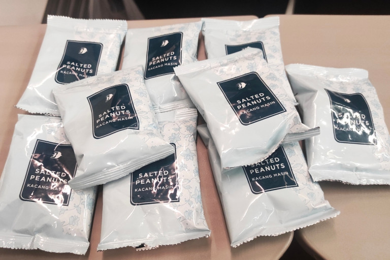 Packets of peanuts from an airline.