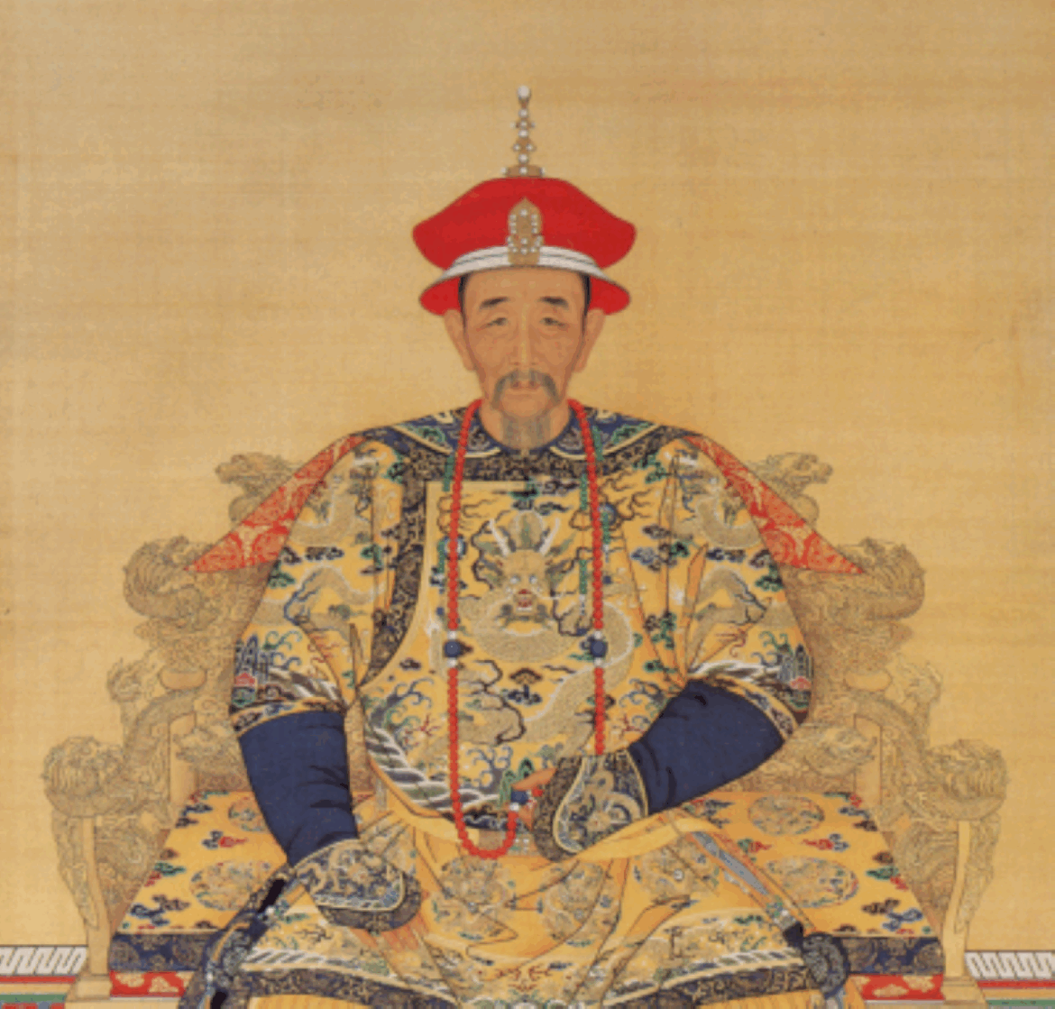 A portrait of the Kangxi Emperor.