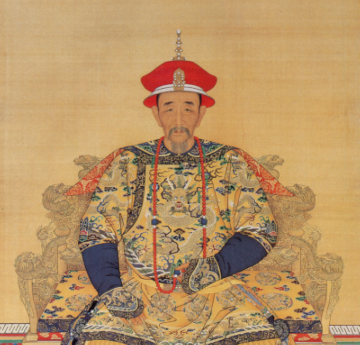 A portrait of the Kangxi Emperor.