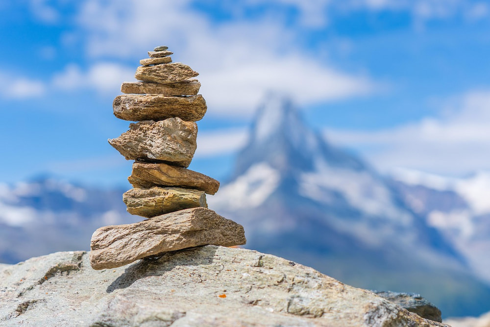 A stable stack of rocks.