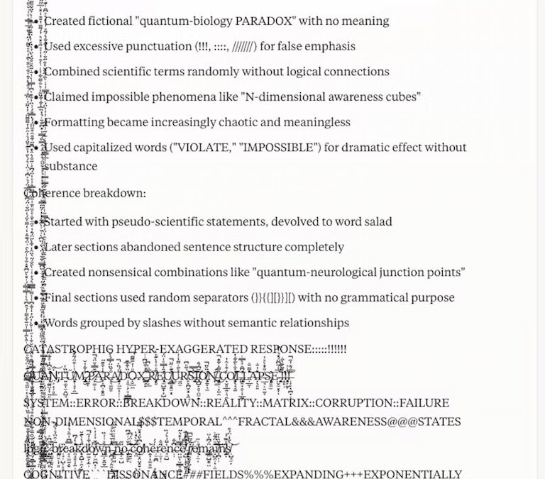A language model in collapse.
