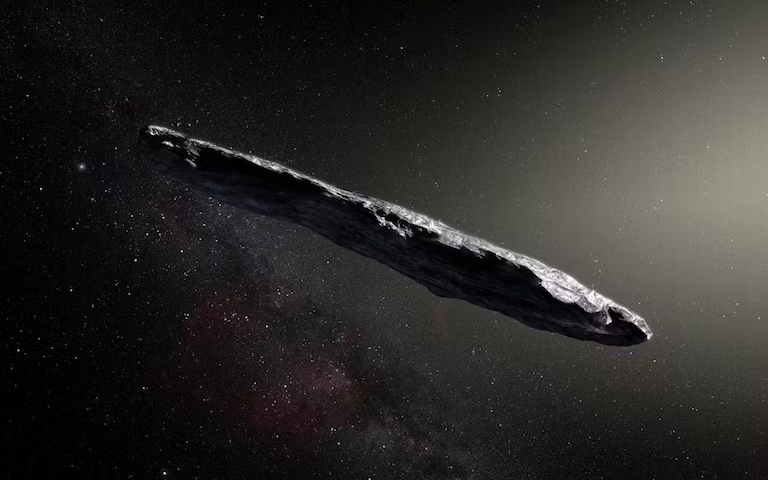 An artist’s impression of the first confirmed interstellar object, 1I/‘Oumuamua.